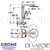 Grohe Euphoria SmartControl System 310 Duo Shower System Thermostat Dimensions