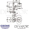 Grohe Euphoria SmartControl System 260 Mono Shower System Bath Thermostat Dimensions