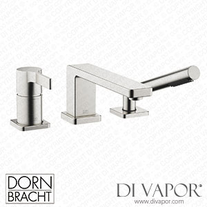 Dornbracht Lulu Three-Hole Single-Lever Bath Mixer for Bath Rim Or Tile Edge Installation - Brushed Platinum 27 412 710-06 Spare Parts