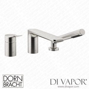 Dornbracht Liss? Three-Hole Single-Lever Bath Mixer for Bath Rim Or Tile Edge Installation - Brushed Platinum 27 412 845-06 Spare Parts