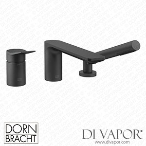 Dornbracht Liss? Three-Hole Single-Lever Bath Mixer for Bath Rim Or Tile Edge Installation - Matte Black 27 412 845-33 Spare Parts