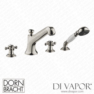 Dornbracht Madison Bath Shower Set for Bath Rim Or Tile Edge Installation - Brushed Platinum 27 502 360-06 Spare Parts
