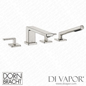 Dornbracht Lulu Bath Shower Set for Bath Rim Or Tile Edge Installation - Brushed Platinum 27 512 710-06 Spare Parts