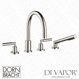 Dornbracht Tara Bath Shower Set for Bath Rim Or Tile Edge Installation - Brushed Platinum 27 512 882-06 Spare Parts