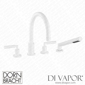 Dornbracht Tara Bath Shower Set for Bath Rim Or Tile Edge Installation - Matte White 27 512 882-10 Spare Parts