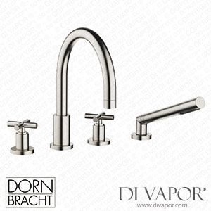 Dornbracht Tara Bath Shower Set for Bath Rim Or Tile Edge Installation - Brushed Platinum 27 512 892-06 Spare Parts