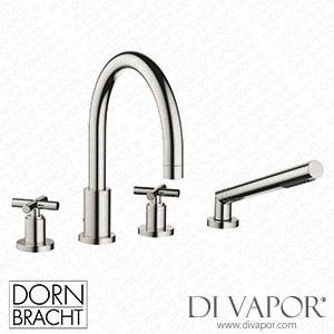 Dornbracht Tara Bath Shower Set for Bath Rim Or Tile Edge Installation - Platinum 27 512 892-08 Spare Parts