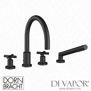 Dornbracht Tara Bath Shower Set for Bath Rim Or Tile Edge Installation - Matte Black 27 512 892-33 Spare Parts