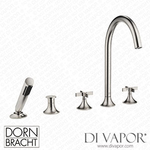 Dornbracht Vaia Five-Hole Bath Mixer for Deck Mounting with Diverter - Brushed Platinum 27 522 809-06 Spare Parts