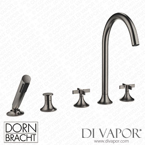 Dornbracht Vaia Five-Hole Bath Mixer for Deck Mounting with Diverter - Brushed Dark Platinum 27 522 809-99 Spare Parts