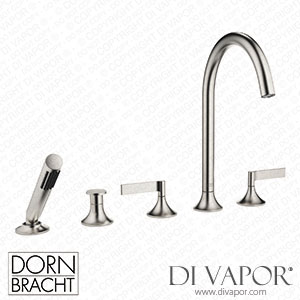 Dornbracht Vaia Five-Hole Bath Mixer for Deck Mounting with Diverter - Brushed Platinum 27 522 819-06 Spare Parts