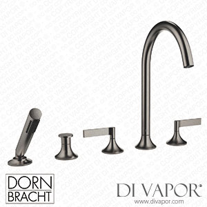 Dornbracht Vaia Five-Hole Bath Mixer for Deck Mounting with Diverter - Brushed Dark Platinum 27 522 819-99 Spare Parts