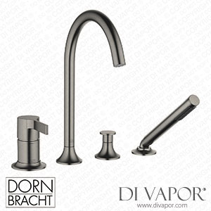 Dornbracht Vaia Bath Shower Set for Bath Rim Or Tile Edge Installation - Brushed Dark Platinum 27 632 809-99 Spare Parts
