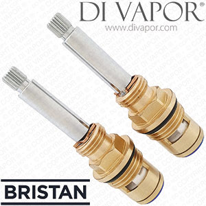 Bristan 2701225300 1/2 1/4 turn CD Valve Cartridge, 20 splines, Anti-Clockwise Open - Pair
