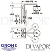 Grohe Rainshower System 210 Shower System with Thermostat Dimensions