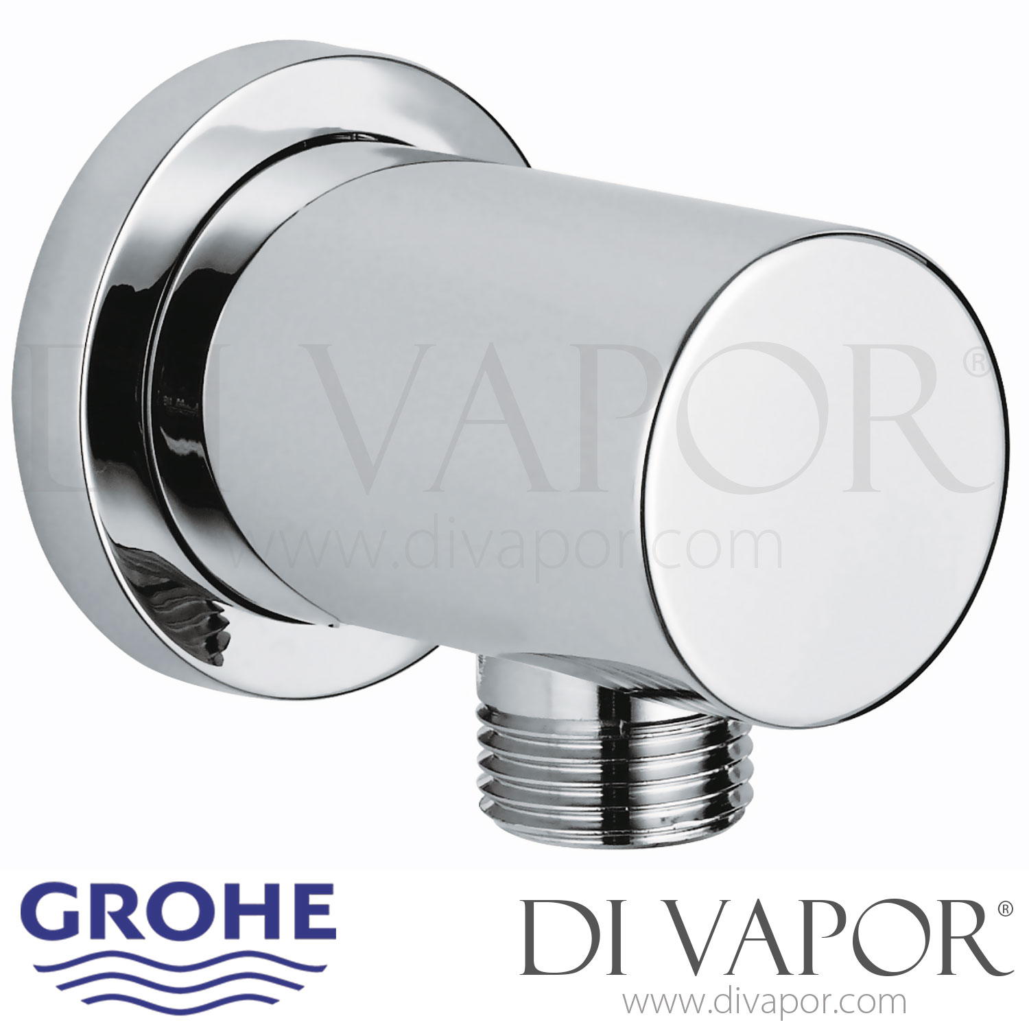 GROHE Euphoria Cube douche wandaansluitbocht met wandhouder Chroom 26370000