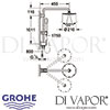 Grohe Rainshower System 210 Shower System Diverter Dimensions