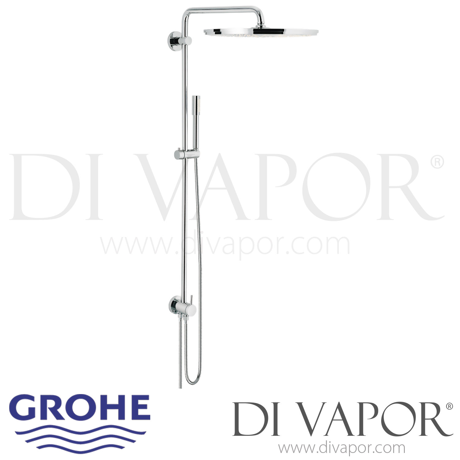 Grohe 27175000 Rainshower System 400 Shower System with Diverter
