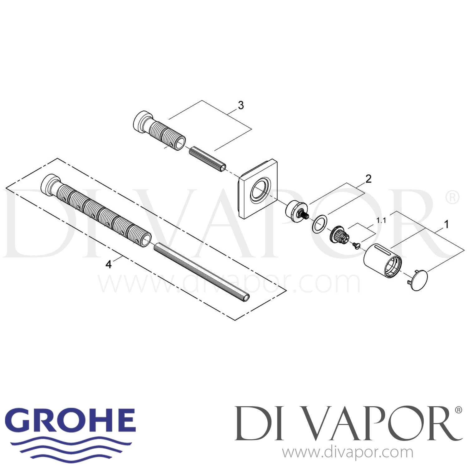 Grohe 27623000 Grohtherm F Single Volume Control Shower Valve Spare Parts