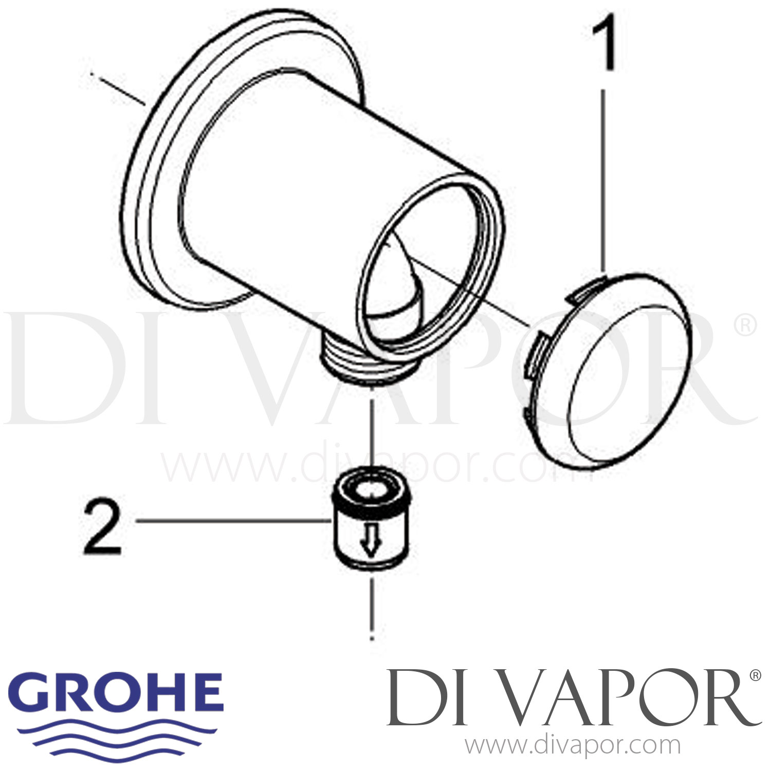 Grohe 28680000 Relexa Shower Outlet Elbow Spare Parts