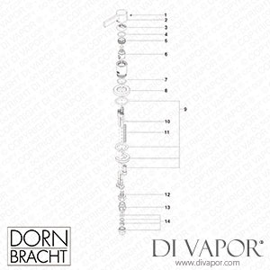 Dornbracht Series-Various Single-Lever Basin Mixer - Brushed Platinum 29 210 971-06 Spare Parts