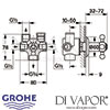 Grohe Sinfonia 4-Way Diverter Chrome Dimensions