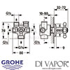 Grohe Sinfonia 4-Way Diverter Chrome and Gold Dimensions
