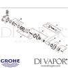 Grohe Sinfonia 4-Way Diverter Chrome and Gold Spares