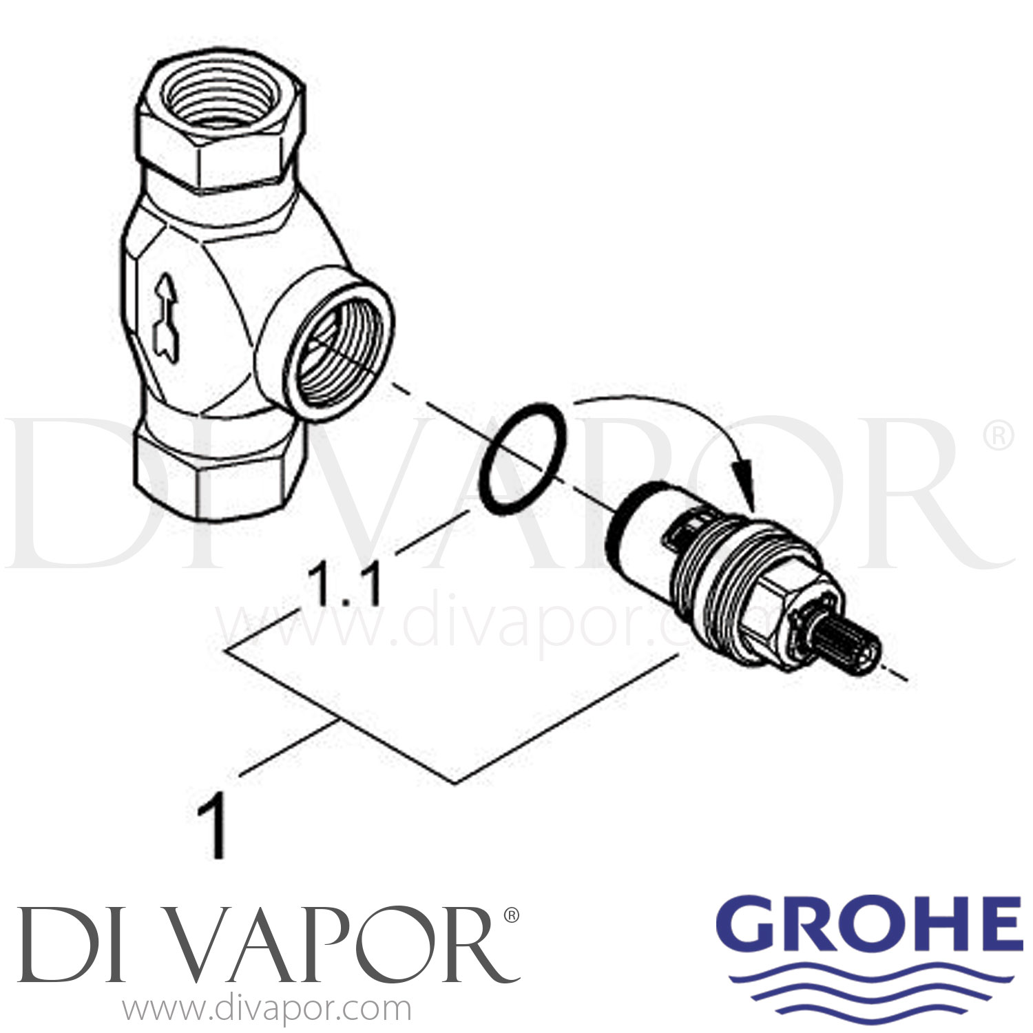 Grohe 29034000 Ondus Volume Control Valve Spare Parts