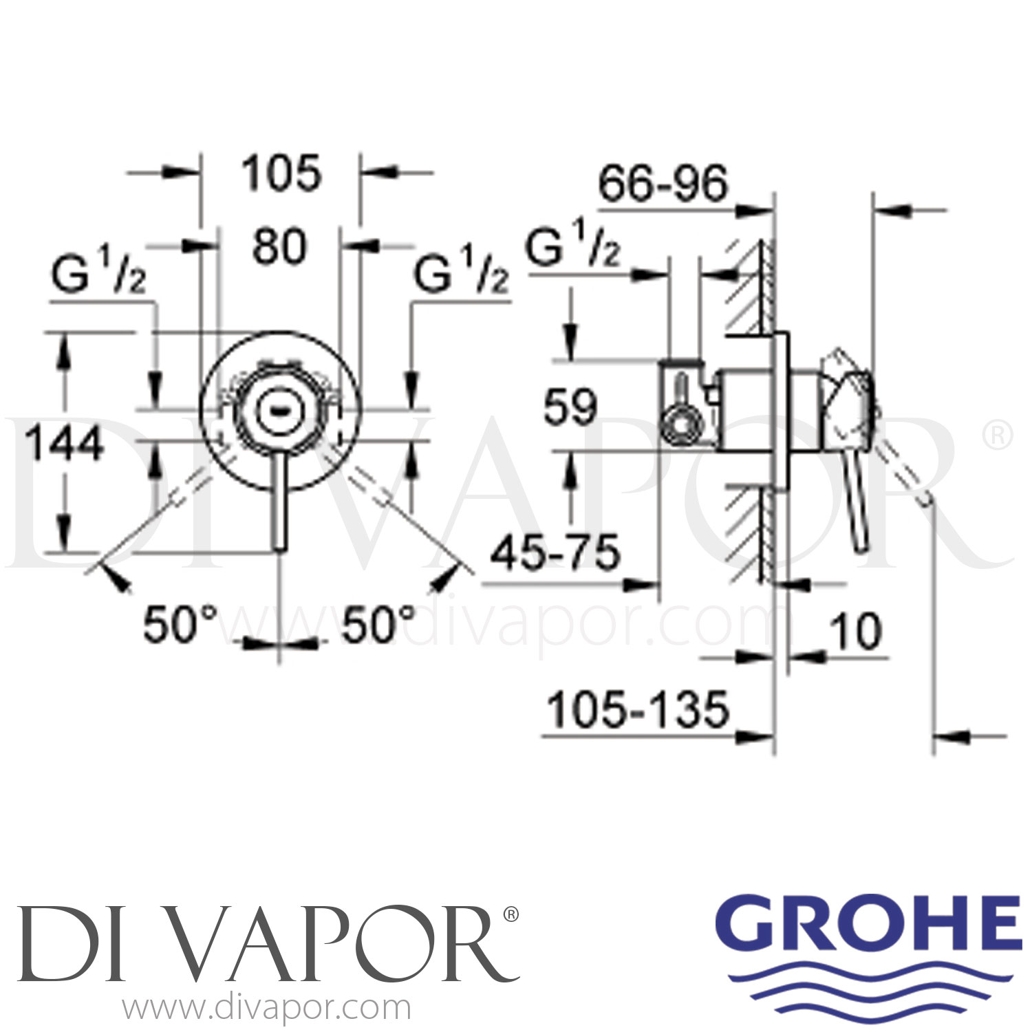 Grohe 29048000 BauClassic Single Lever Shower Mixer Spare Parts
