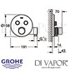 Grohe Grohtherm SmartControl Thermostat Concealed Installation Dimensions