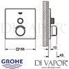 Grohe SmartControl Concealed Mixer One Valve Dimensions