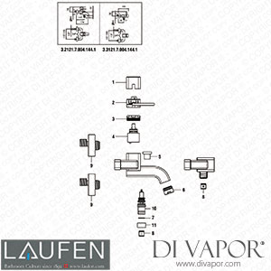 Laufen Bath and Shower Mixer (3.2121.7.004.144.1) Spare Parts