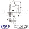 Grohe Zedra Pillar Tap Dimensions