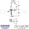 Grohe Red Mono Kitchen Tap Dimensions