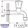 Grohe Costa L Kitchen Bibtap Dimensions