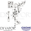 Grohe 30126000 Mixer Spare Tech Diagram
