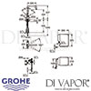 Grohe Red Duo Kitchen Tap and Single-Boiler Dimensions