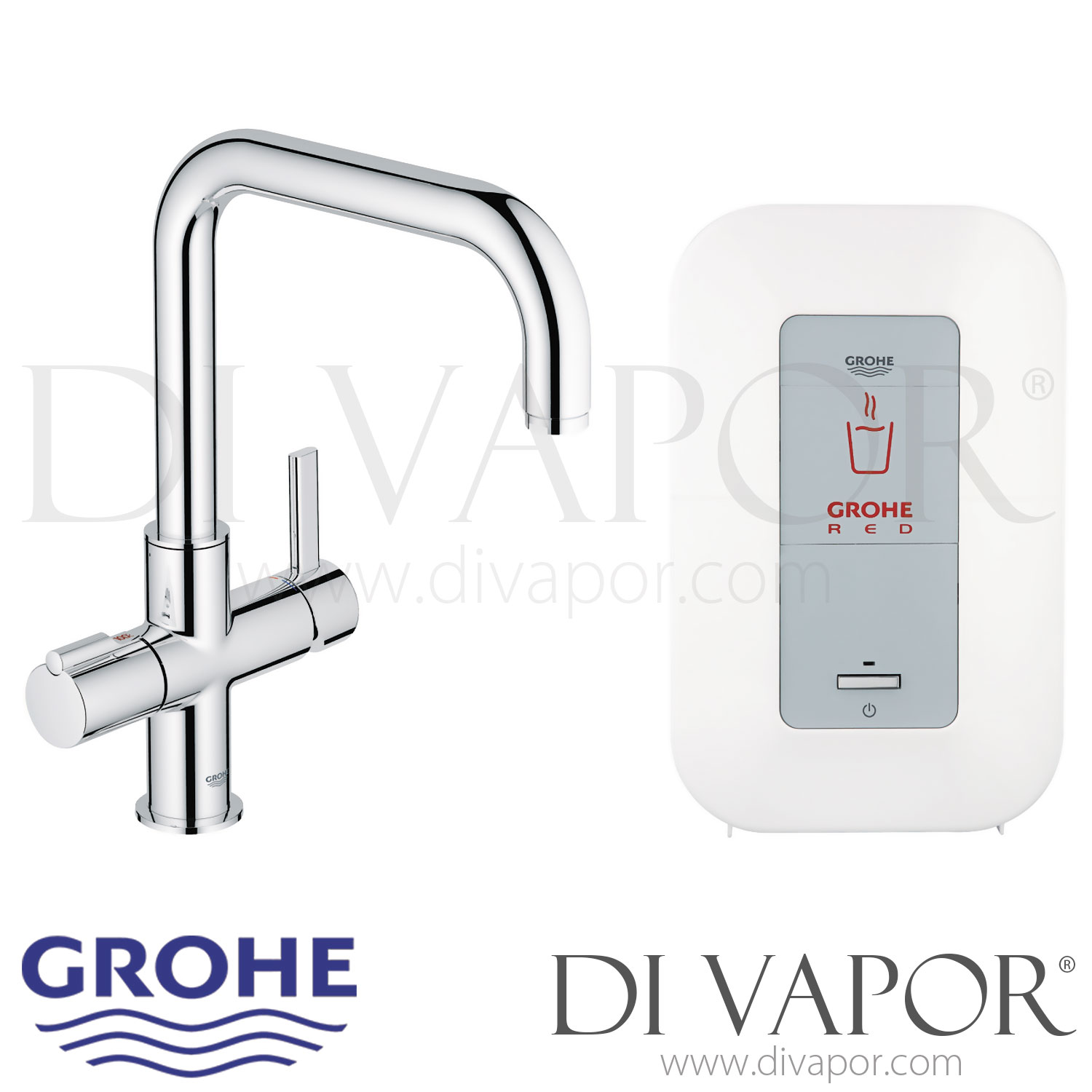 GROHE Red Duo Monomando de fregadero y Calentador Tamaño L