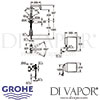 Grohe Red Duo Kitchen Tap and Single-Boiler Dimensions