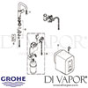 Grohe Red Mono Chrome Pillar Tap and Single-Boiler Spares