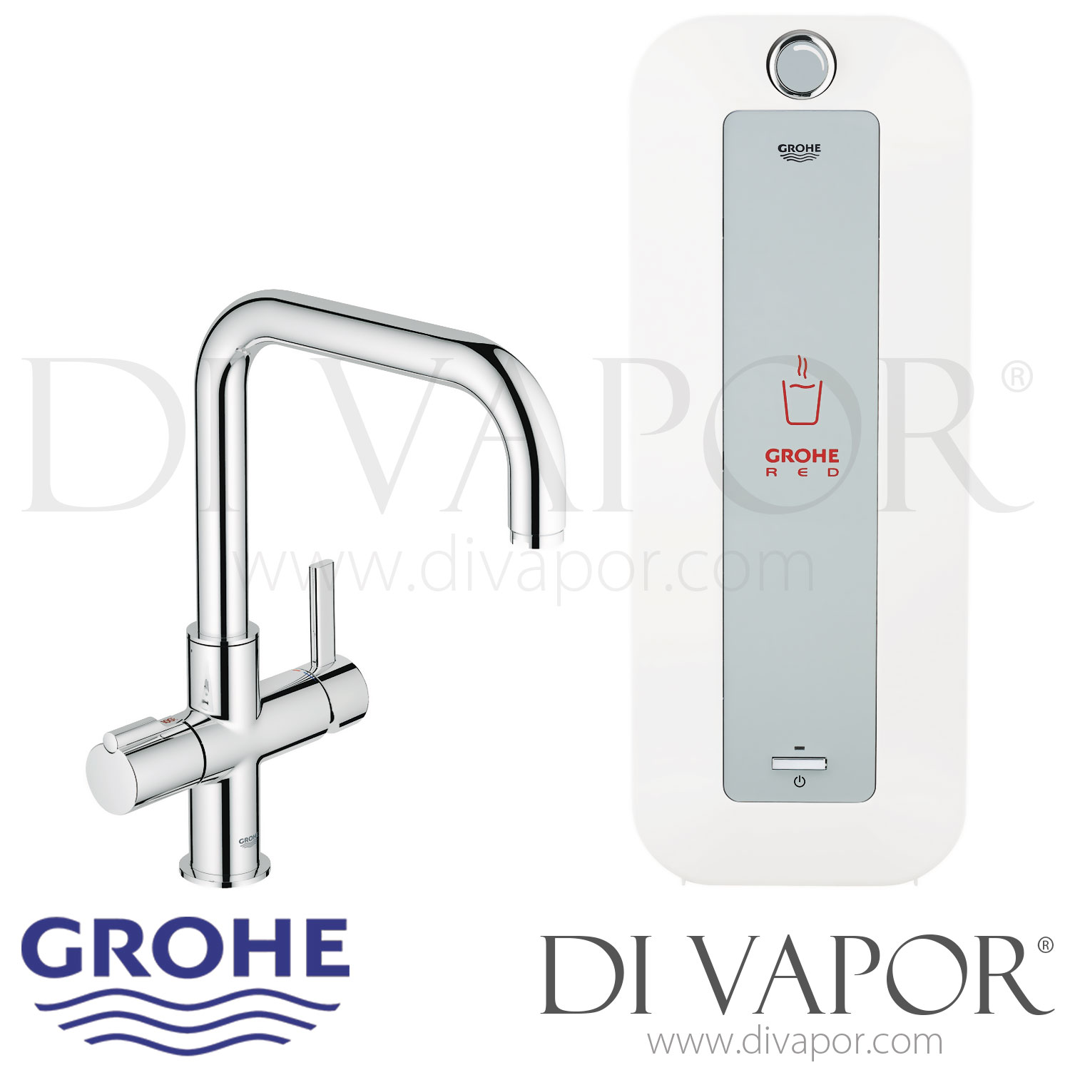 Låse skibsbygning vogn Grohe 30156000 Red Duo Tap and Combi-Boiler (8 Liter) Spare Parts