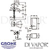 Grohe Red Duo Tap and Combi-Boiler Dimensions