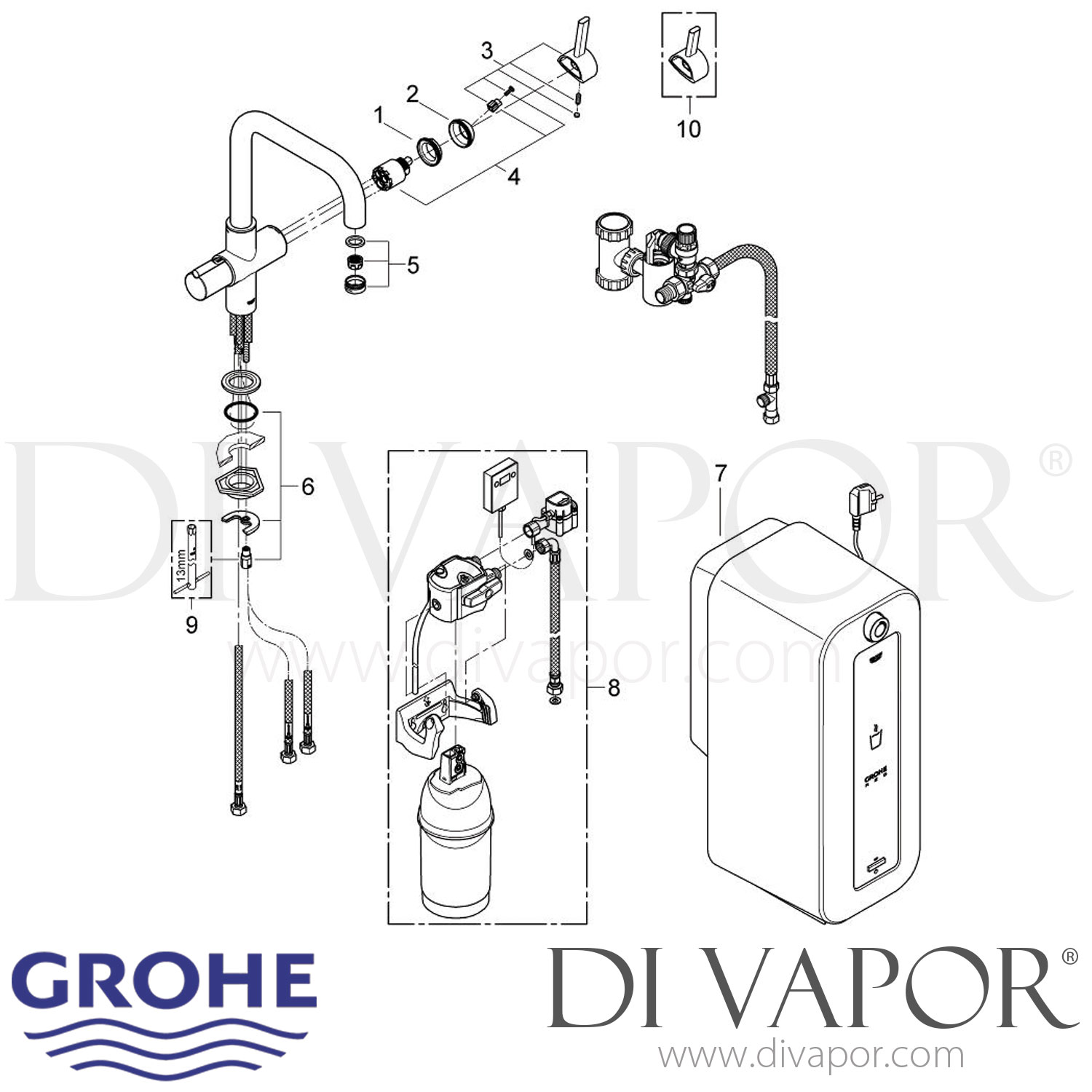 Jabeth Wilson and Undervisning Grohe 30156DC0 Red Duo Tap and Combi-Boiler (8 Liter) Spare Parts
