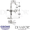 Grohe Red Mono Single-Lever Mixer Dimensions