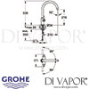 Grohe Atrio Two-Handle Sink Mixer Dimensions
