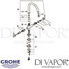 Grohe Atrio Two-Handle Sink Mixer Spares