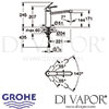 Grohe Eurosmart Cosmopolitan Single-Lever Sink Mixer Tap Dimensions
