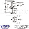 Grohe Eurosmart Cosmopolitan Single-Lever Sink Mixer Tap Dimensions