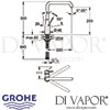 Grohe Essence Single-Lever Sink Mixer Dimensions